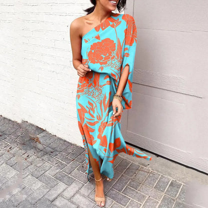 Vashti | Women's One Shoulder Floral Maxi Dress