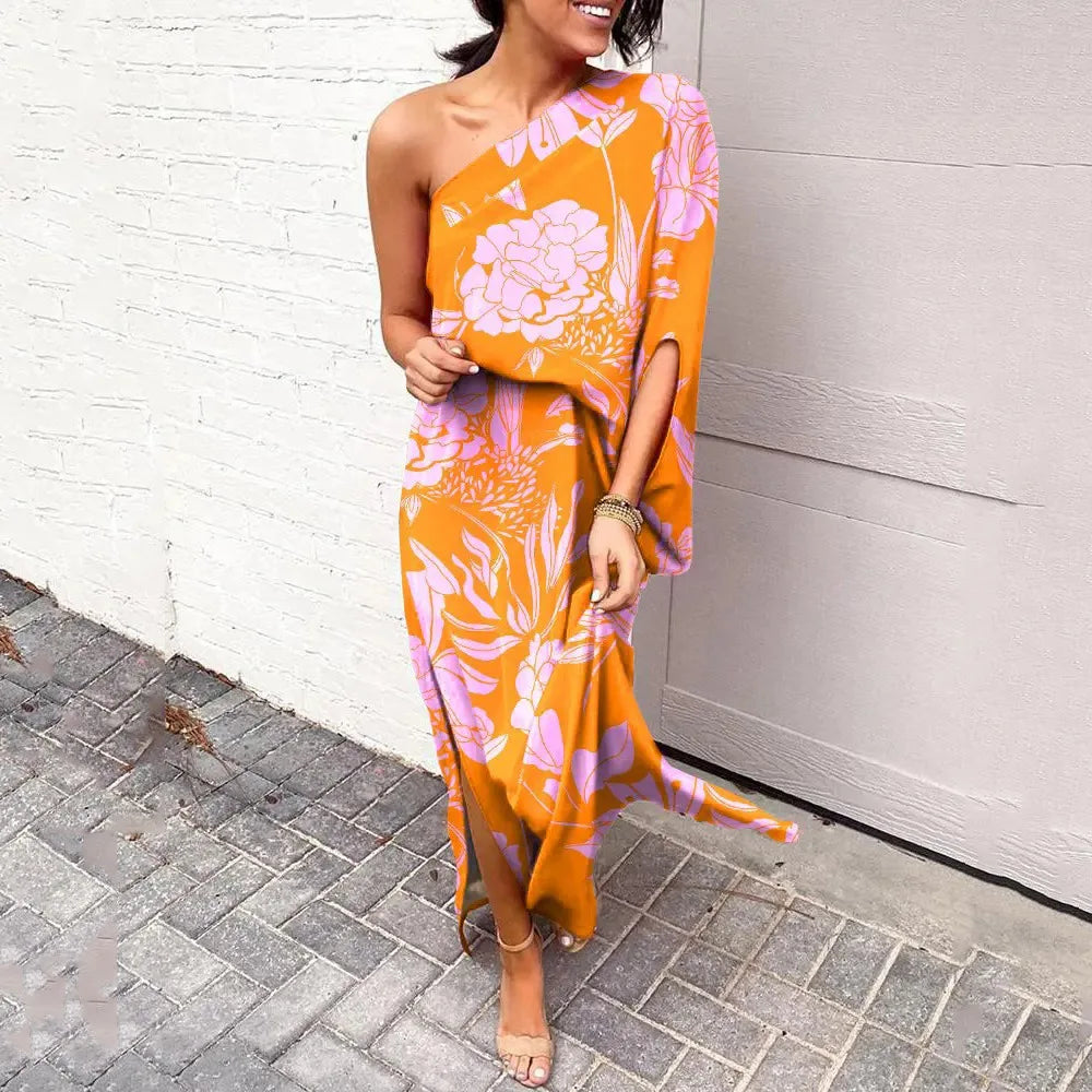 Vashti | Women's One Shoulder Floral Maxi Dress