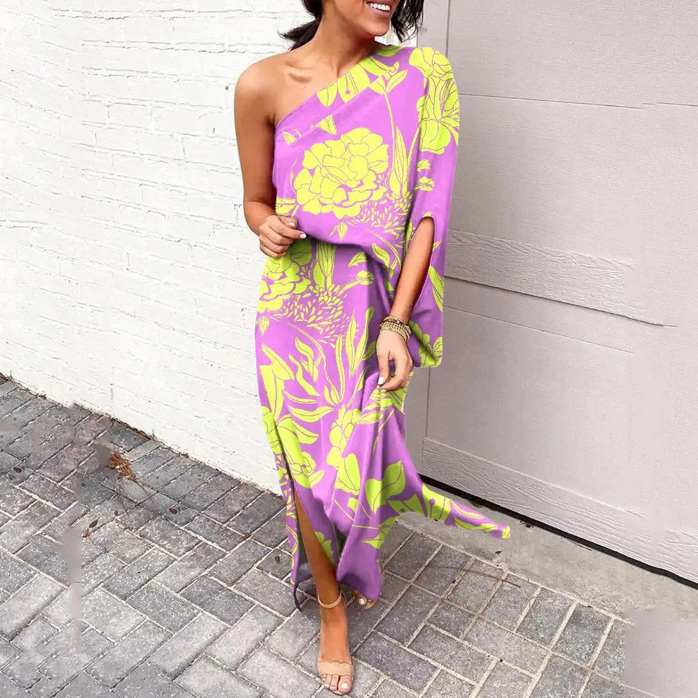 Vashti | Women's One Shoulder Floral Maxi Dress