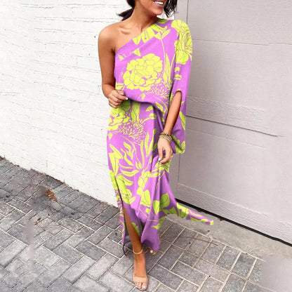 Vashti | Women's One Shoulder Floral Maxi Dress