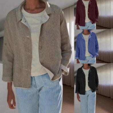 Zephyra | Women's Casual Long Sleeve Button Front Jacket