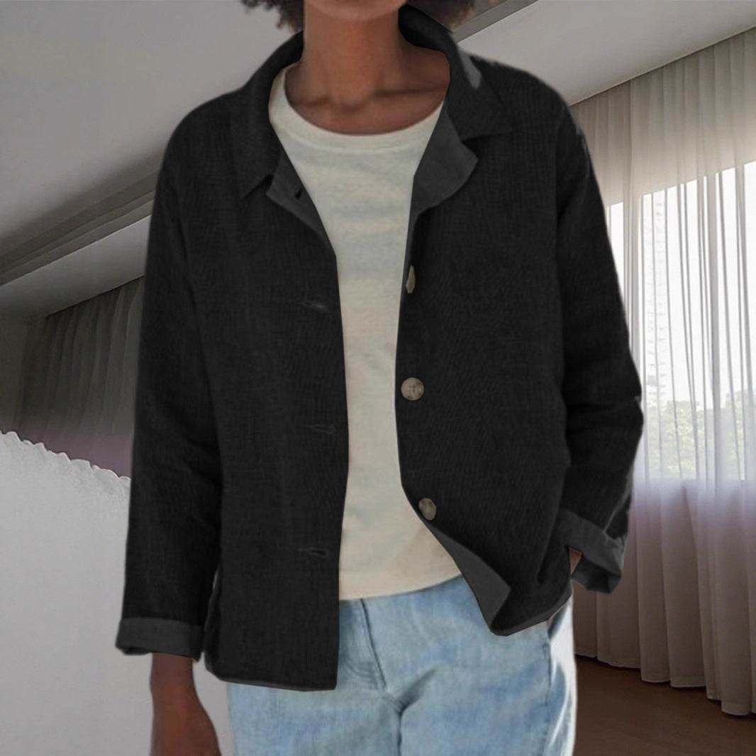 Zephyra | Women's Casual Long Sleeve Button Front Jacket