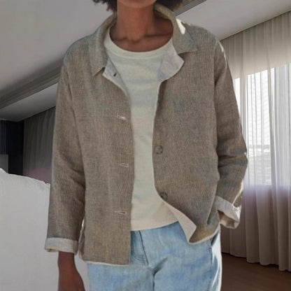 Zephyra | Women's Casual Long Sleeve Button Front Jacket